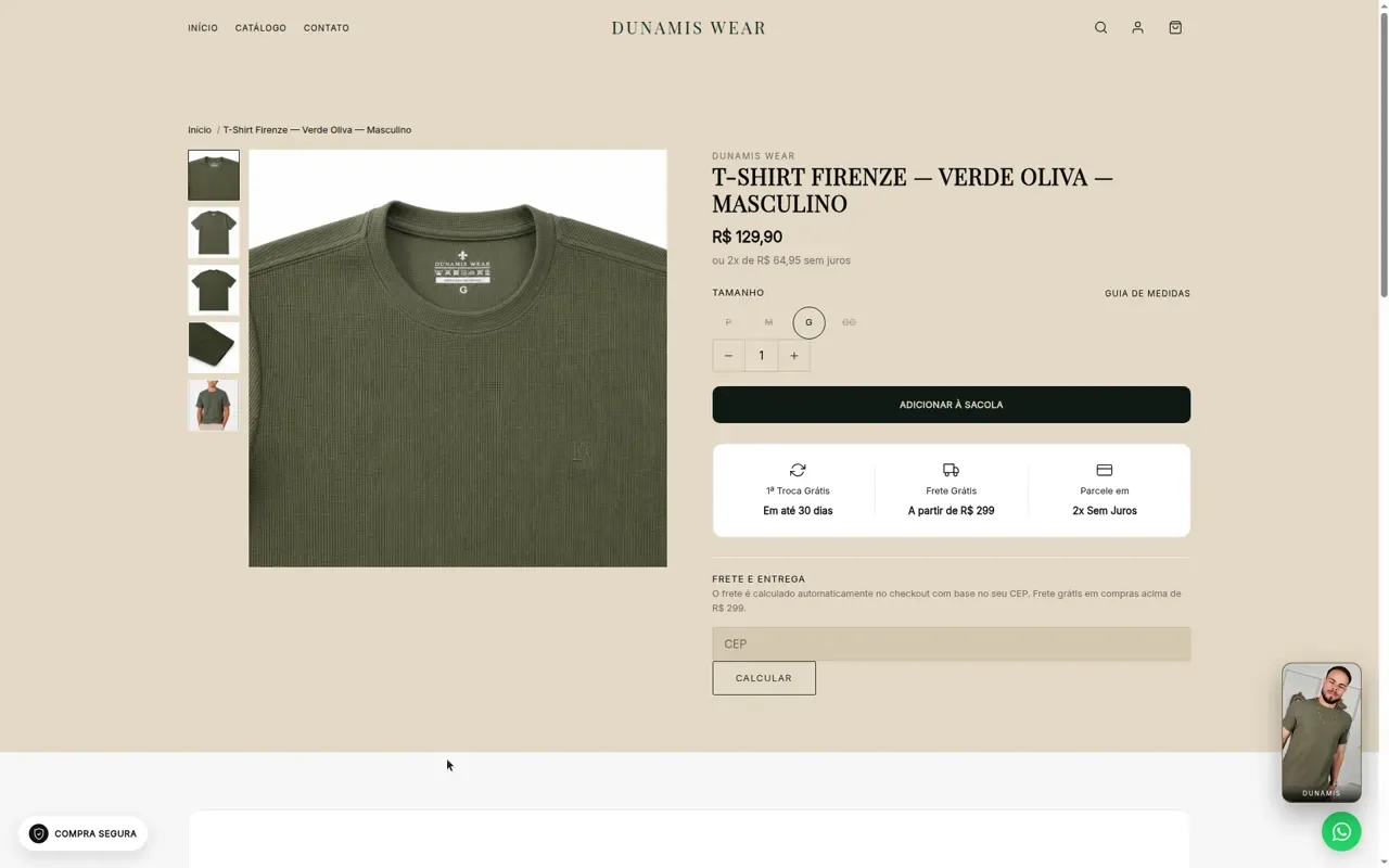 Dunamis Wear — tela 4